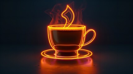 Coffee Cup Continuous Line Sketch Tea Icon Cafe Sketch

