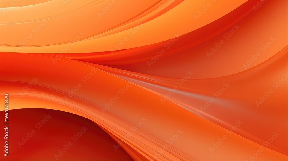 Poster a flowing abstract design with vibrant orange curves, creating a sense of motion and warmth.