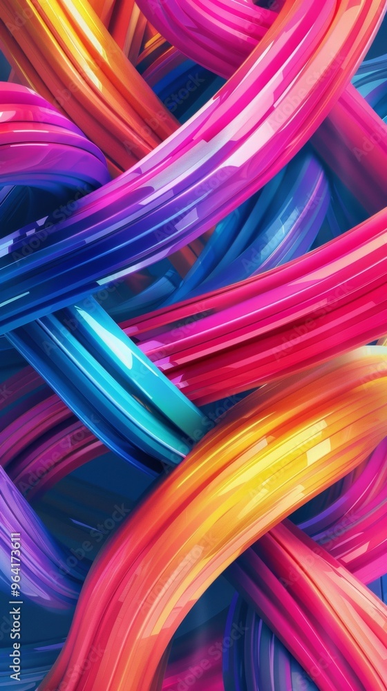 Poster seamless dynamic with vibrant colors in a abstract canvas