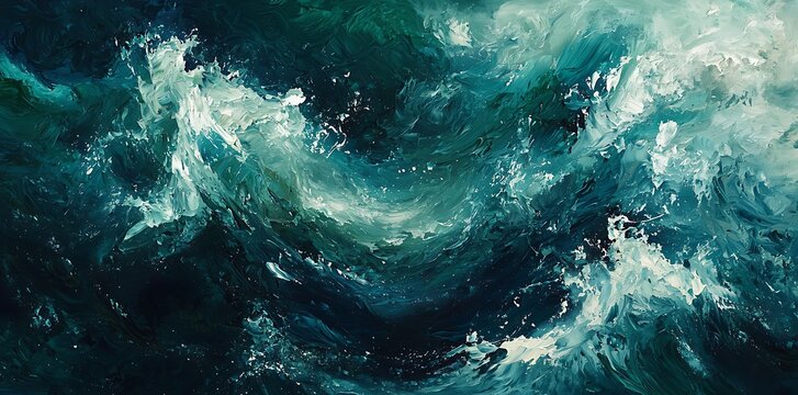 Dynamic Ocean Waves: A Symphony of Turquoise and Deep Blue