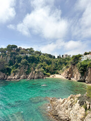 Obraz premium Green beach in Blanes, Spain