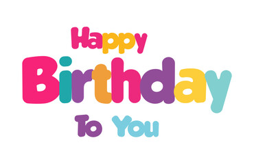 Creative Happy Birthday text template, perfect for greeting cards.