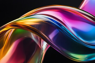 3D abstract glass style background