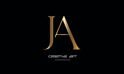 JA, AJ, J, A abstract letters logo monogram