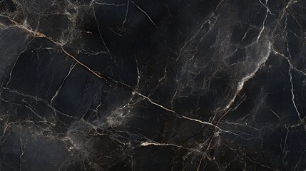 Black marble texture with natural white and brown veins and high contrast stone pattern, Ai Generation