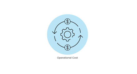 Operation Cost Management Vector Icon for Business and Logistics Optimization