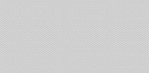 Obraz premium Black wire mesh fence on a white background