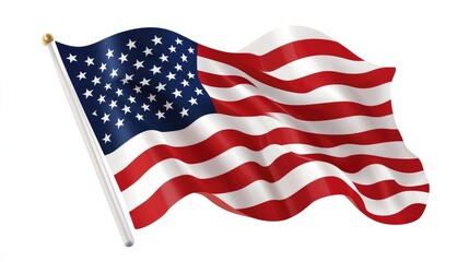 American Flag in star shape icon isolate on transparency background PNG