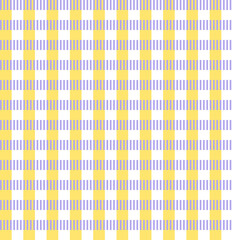 Yellow and purple striped check pattern illustration background. Pattern graphic used for wallpaper, tile, fabric, textile, interior.