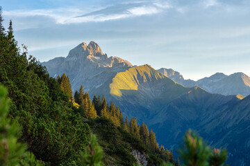 golden hour in the Alps