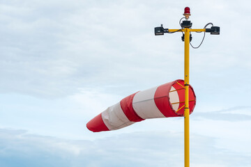 windsock, meteorological instrument that used as an indicator of wind speed and direction