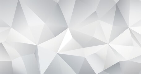 Obraz premium A geometric abstract background featuring a blend of white and light gray facets, ideal for design and digital applications.
