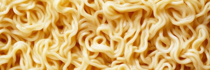 Closeup view of thin instant noodles, ideal for a variety of Asian dishes and flavorful ramen bowls