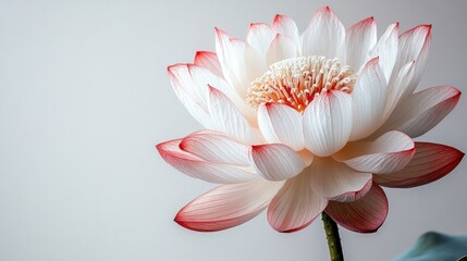 Fototapeta premium A close-up of a beautiful lotus flower with delicate petals.
