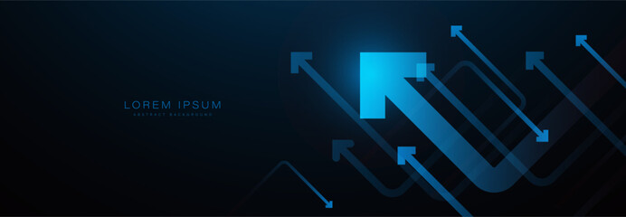 Abstract financial blue arrow graphs. Business growth arrow line up. Illustration vector