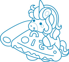 Printable outline Unicorn templates for coloring children's book