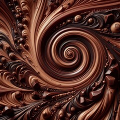 Astonishing chocolate swirl. Backgrounds series.
