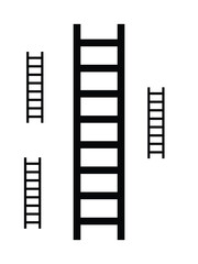 Ladder vector icon. Household or work ladder glyph icon isolated on white background. Stair  with step construction staircase. Vector illustration. eps 10