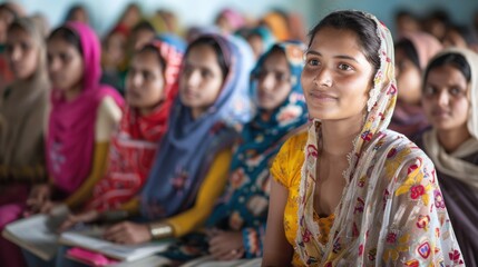 Empowering women through education concept