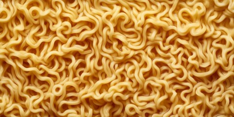 A Close Up Image Showcasing the Intricate Background Texture of Curly Instant Noodles