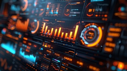 Obraz premium Data CRM Business Analysis Customer Report Computer Tech