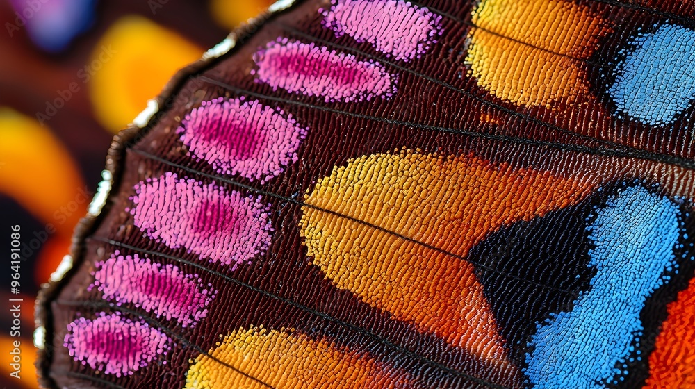 Poster mesmerizing butterfly wings with intricate vibrant patterns