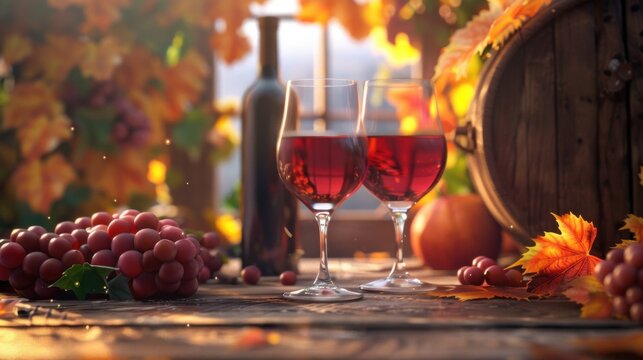 Wine and Harvest Festival Background