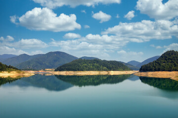 Zaovine lake on Tara mountain landscape,Serbia