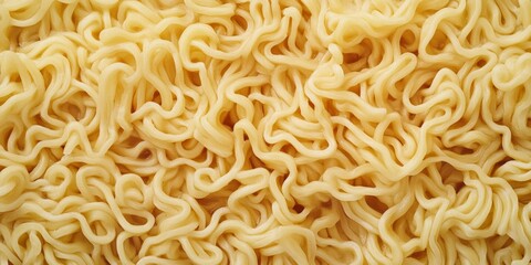 Close Up View of Deliciously Cooked Ramen Noodles Featuring a Curly and Appealing Texture