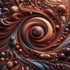 Astonishing chocolate swirl. Backgrounds series.
