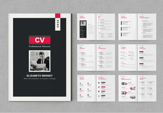 Resume Booklet Template Layout