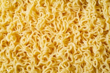 Close Up View of Deliciously Cooked Ramen Noodles Featuring a Curly and Appealing Texture