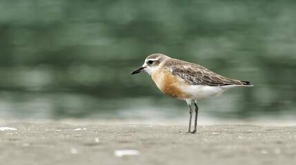 Red Breasted Dotterel on a sandy beach