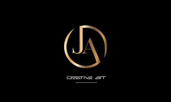 JA, AJ, J, A abstract letters logo monogram