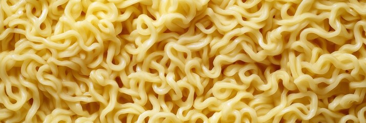 Close Up View of Deliciously Cooked Ramen Noodles Featuring a Curly and Appealing Texture