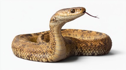 Obraz premium King Cobra full body isolate on transparency background PNG