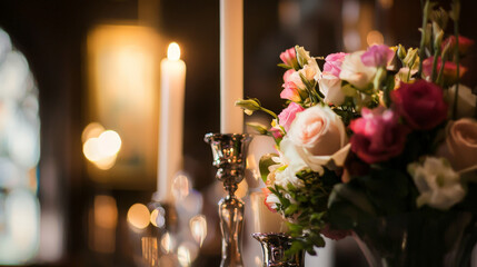 Fototapeta premium Wedding Detail: Intimate Moments Captured. Generative AI