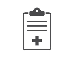 Medical history icon. Patient report card. Isolated vector image in simple style
