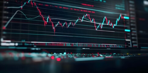Financial Chart on a Computer Screen