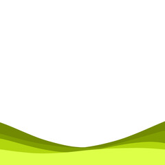 Abstract gradient  green flowing wavy shape for web banner