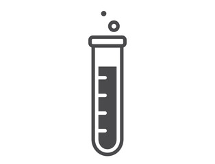 test tube icon. medical, treatment and laboratory symbol. isolated vector image in simple style