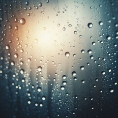 frosted glass, clear water droplets on it,