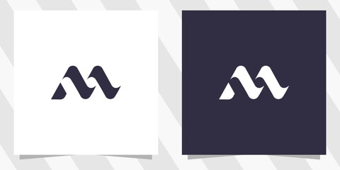 letter m logo design vector