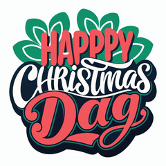 text happy christmas day typography