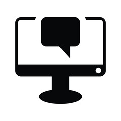 Computer chat icon