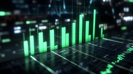 Green Bar Chart Data Visualization