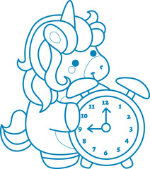 Printable outline Unicorn templates for coloring children's book