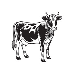 Creative Cow Silhouette Vector Illustrations for Designers.