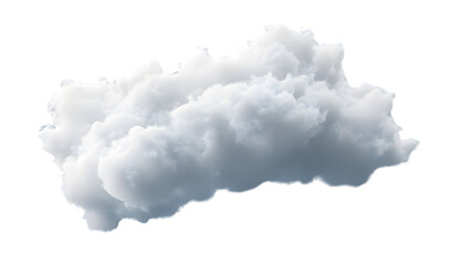 White soft cloud isolated on transparent background