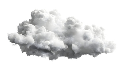 White soft cloud isolated on transparent background